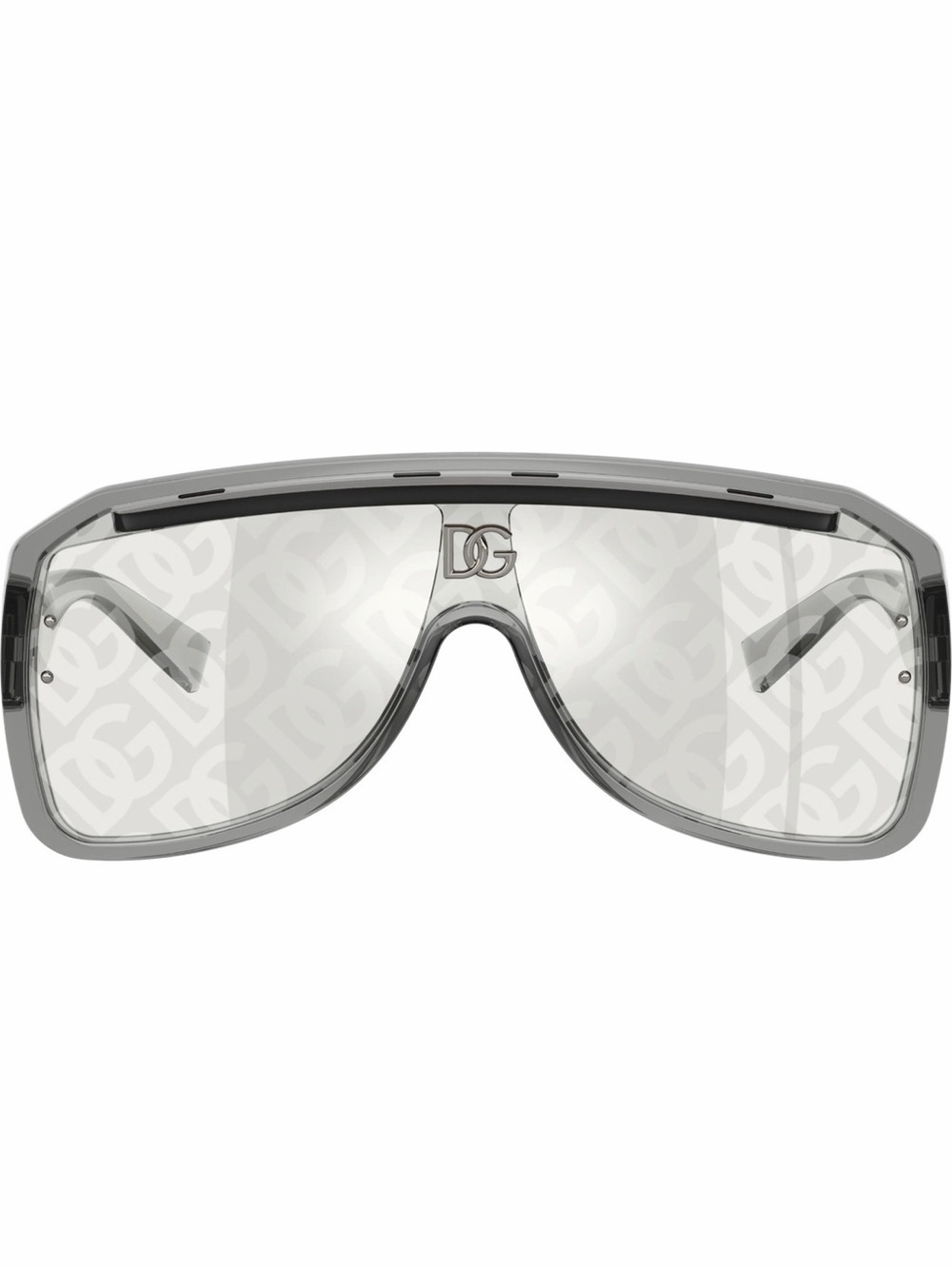 New Dolce & Gabbana DG6205 3160AL Monogram Shield Sunglasses Authentic